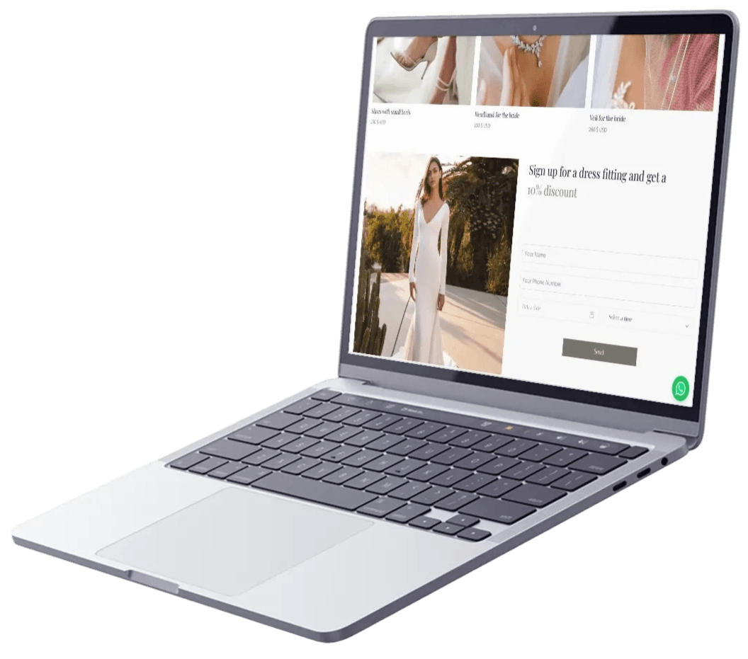 Bride Boutique left laptop image